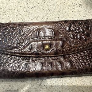 Vintage Brahmin croc embossed leather wallet